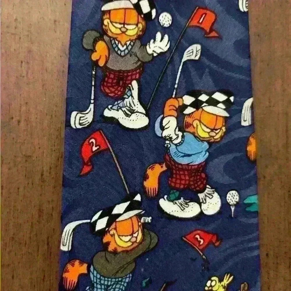 Men’s Balancine Hot Cakes Vintage 1978 Garfield Golf Neck Tie - Picture 3 of 6